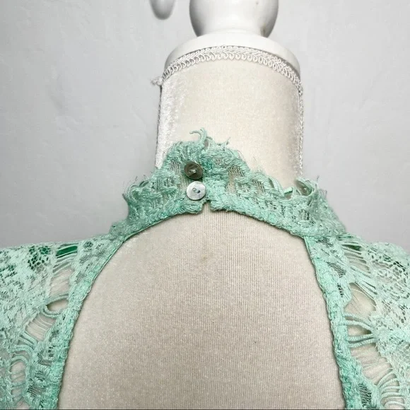 NEW! Free People Daydream Mint Bodycon Slip Dress Size L - Picture 9 of 12